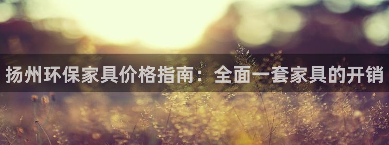 杏耀客户端登录：扬州环保家具价格指南：全面一套家具的开销
