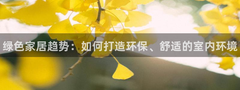 杏耀代理注册中心：绿色家居趋势：如何打造环保、舒适的室内环境